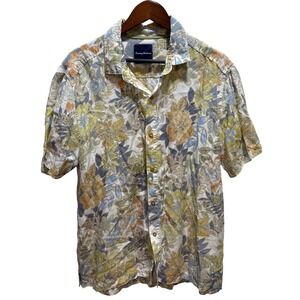 Tommy Bahama Mens Large Floral Short Sleeve Button Up Shirt Aloha Beach Vacation